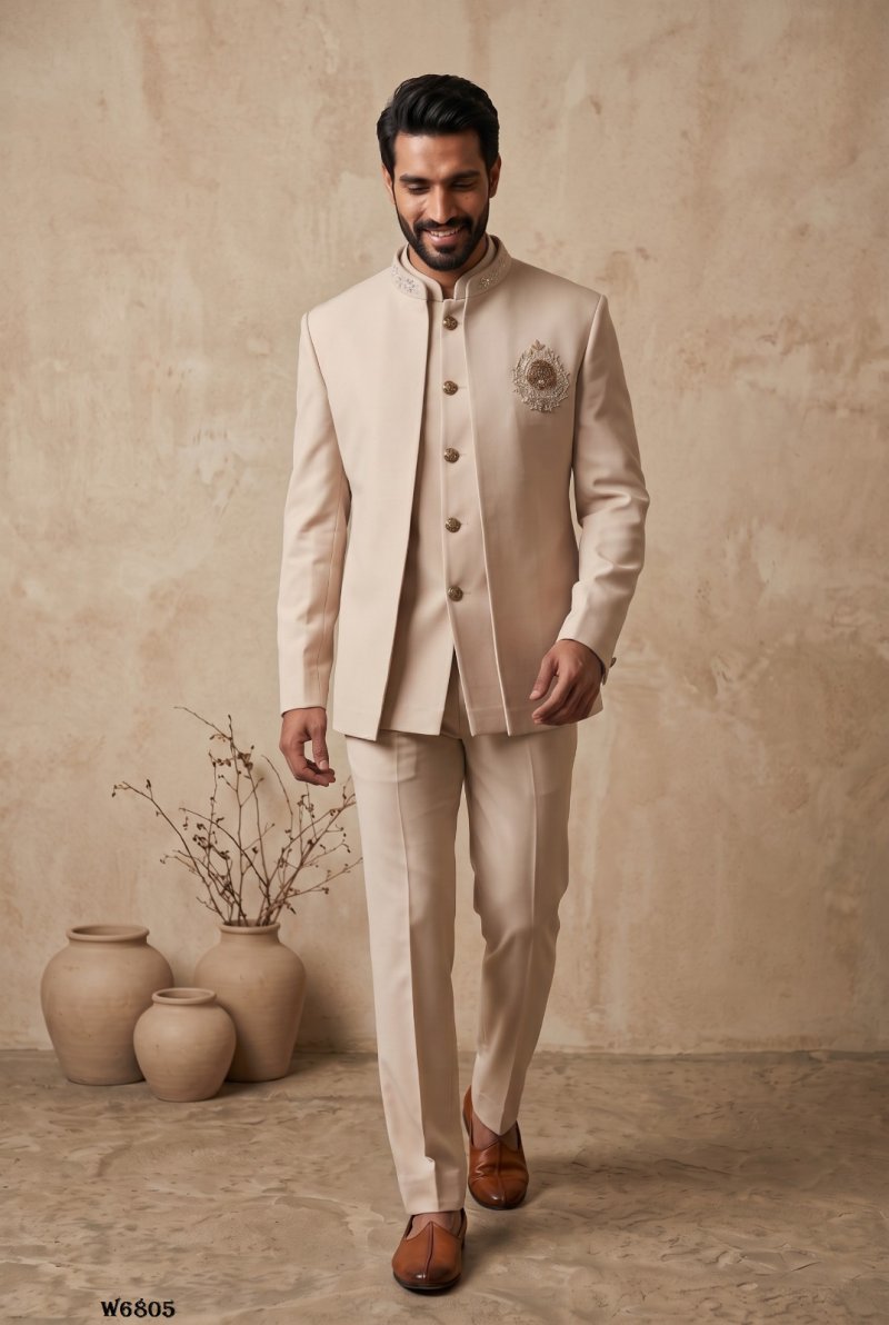 Outluk Wedding Vol 68 Lachaka Hand Work Mens Jodhpuri Suit
